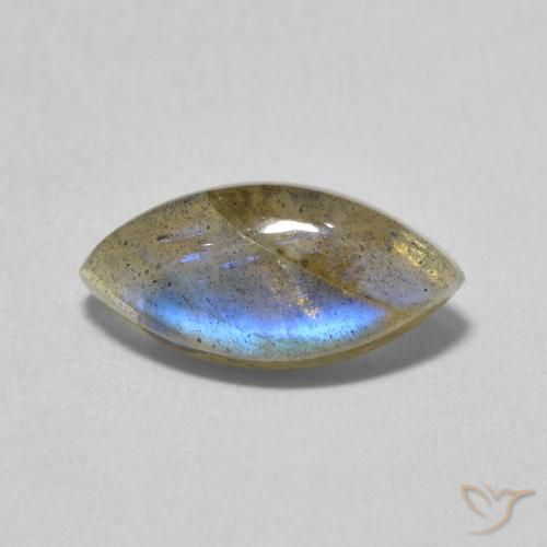 3.14ct Натуральный Многоцветный Лабрадорит, Маркиза, Полупрозрачный