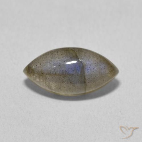 2.39ct Натуральный Многоцветный Лабрадорит, Маркиза, Полупрозрачный