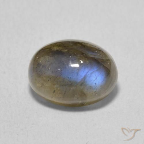 1.72ct Натуральный Многоцветный Лабрадорит, Овал, Полупрозрачный