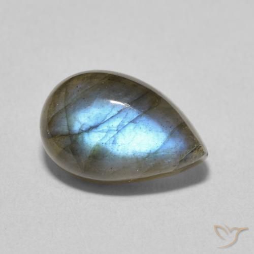 4.00ct Натуральный Многоцветный Лабрадорит, Форма груши, Полупрозрачный