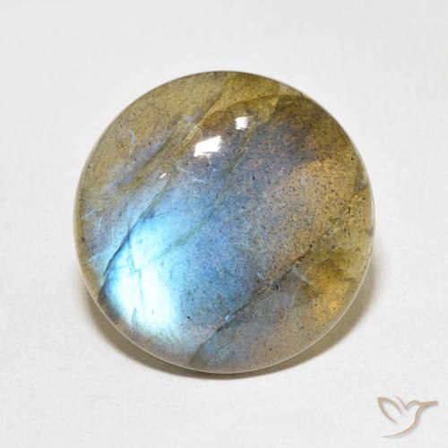15.68ct Натуральный Многоцветный Лабрадорит, Круглый, Полупрозрачный