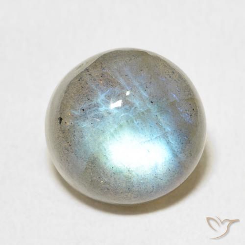 6.25ct Натуральный Многоцветный Лабрадорит, Круглый, Полупрозрачный