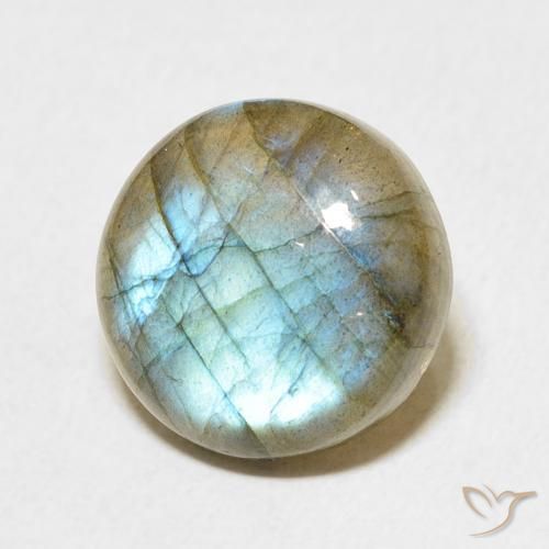 7.25ct Натуральный Многоцветный Лабрадорит, Круглый, Полупрозрачный