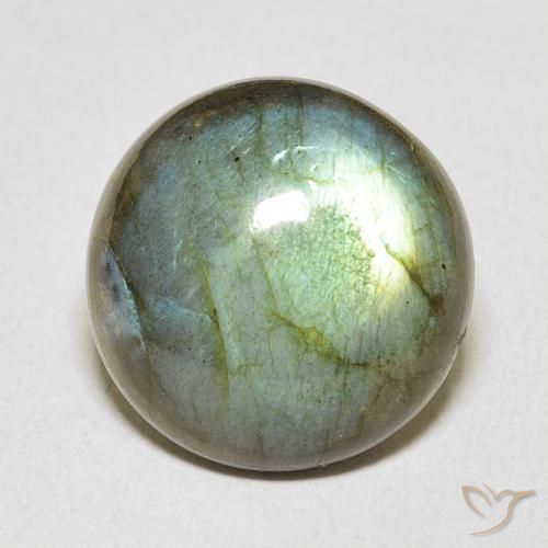 12.54ct Натуральный Многоцветный Лабрадорит, Круглый, Полупрозрачный