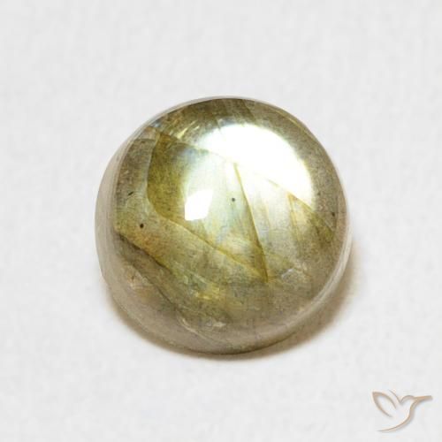 1.64ct Натуральный Многоцветный Лабрадорит, Круглый, Полупрозрачный