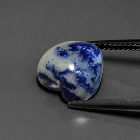 6.07 карата, натуральный Королевский синий Лазурит, Форма сердца, Непрозрачный