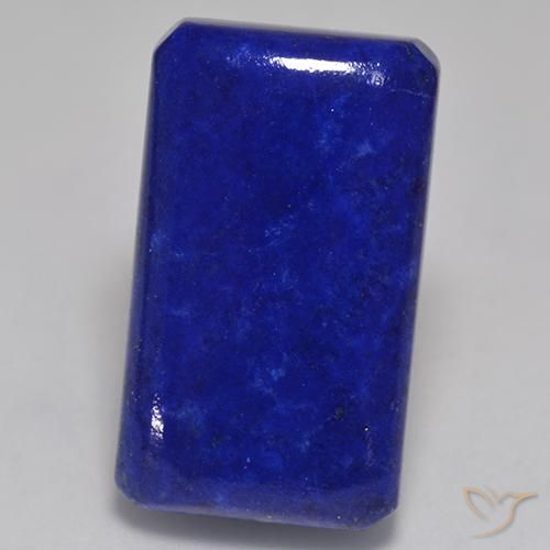 32.27ct Натуральный Интенсивный темно-синий Лазурит, Изумрудная огранка, Непрозрачный