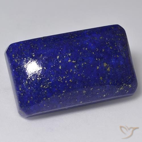 30.67ct Натуральный Темно-синий Лазурит, Изумрудная огранка, Непрозрачный