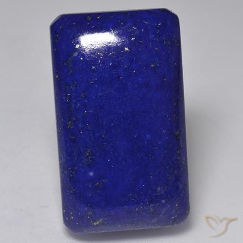 29.69ct Натуральный Темно-синий Лазурит, Изумрудная огранка, Непрозрачный