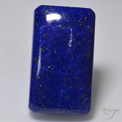 29.82ct Натуральный Интенсивный темно-синий Лазурит, Изумрудная огранка, Непрозрачный