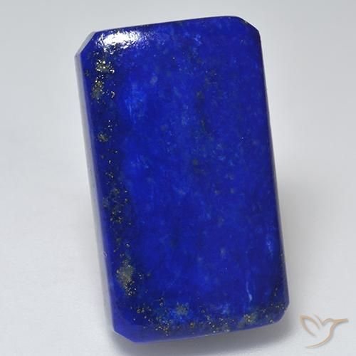 28.38ct Натуральный Электрический синий Лазурит, Изумрудная огранка, Непрозрачный