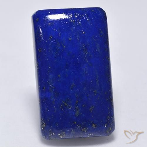 28.06ct Натуральный Интенсивный темно-синий Лазурит, Изумрудная огранка, Непрозрачный