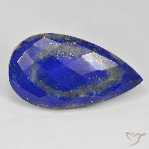 37.17ct Натуральный Электрический синий Лазурит, Форма груши, Непрозрачный