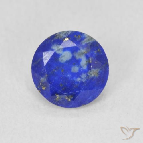 0.80ct Натуральный Ярко-голубой Лазурит, Круглый, Непрозрачный
