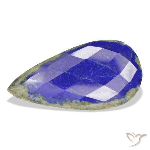 34.99ct Натуральный Темно-синий Лазурит, Форма груши, Непрозрачный