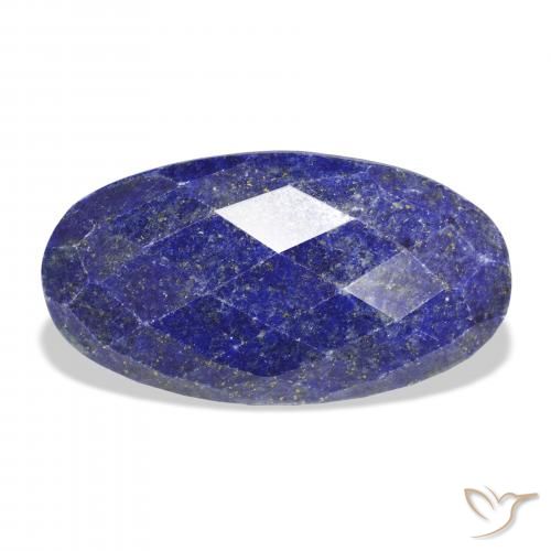 35.60ct Натуральный Темно-синий Лазурит, Овал, Непрозрачный