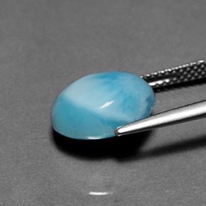4.98 карата, натуральный Синий / Голубой Ларимар, Огранка Овал, Непрозрачный