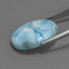 17.15 карата, натуральный Синий / Голубой Ларимар, Огранка Овал, Непрозрачный