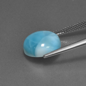 Натуральный Синий / Голубой Ларимар 6,52 карата Огранка Круг, Непрозрачный