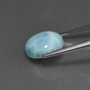 5.81 карата, натуральный Синий / Голубой Ларимар, Огранка Круг, Непрозрачный