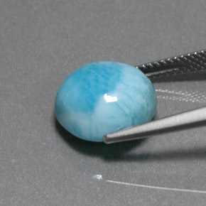 6.90 карата, натуральный Синий / Голубой Ларимар, Огранка Круг, Непрозрачный