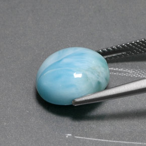 7.17 карата, натуральный Синий / Голубой Ларимар, Огранка Круг, Непрозрачный