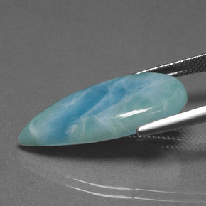 12.12 карата, натуральный Сине-зеленый Ларимар, Форма груши, Непрозрачный
