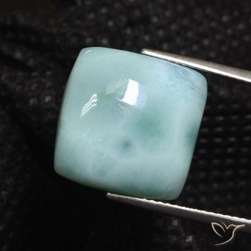 11.20ct Натуральный Светло-зеленовато-синий Ларимар, Квадрат, Непрозрачный