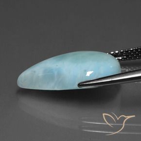 Натуральный морская пена синяя ларимар 5,96 карата форма груши, непрозрачный