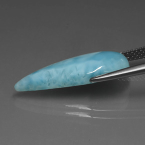 5.56 карата, натуральный Зелено-голубой Ларимар, Форма груши, Непрозрачный
