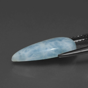 3.48 карата, натуральный Зелено-голубой Ларимар, Форма груши, Непрозрачный