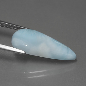 4.67 карата, натуральный Синий / Голубой Ларимар, Форма груши, Непрозрачный