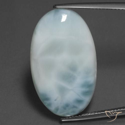 16.58ct Натуральный Светло-синий Ларимар, Овал, Непрозрачный