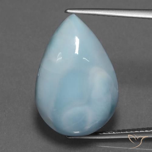 16.87ct Натуральный Голубые Ларимар, Форма груши, Непрозрачный