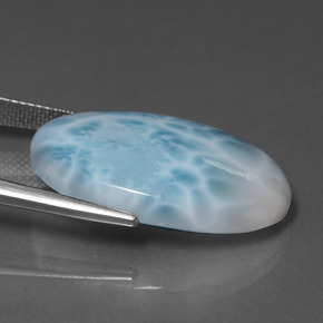 22.03 карата, натуральный Синий / Голубой Ларимар, Огранка Овал, Непрозрачный