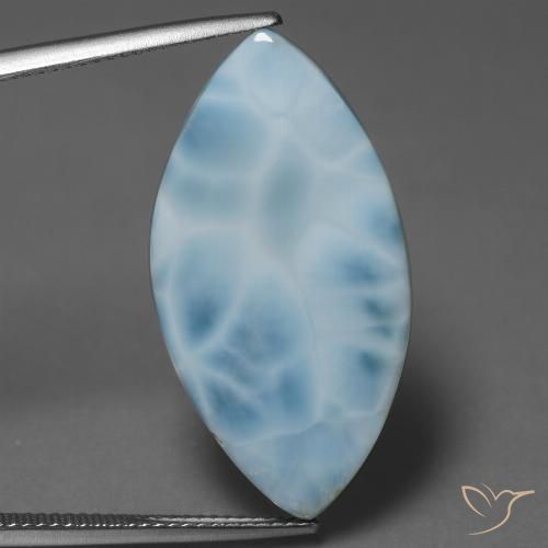 14.85ct Натуральный Голубые Ларимар, Маркиза, Непрозрачный