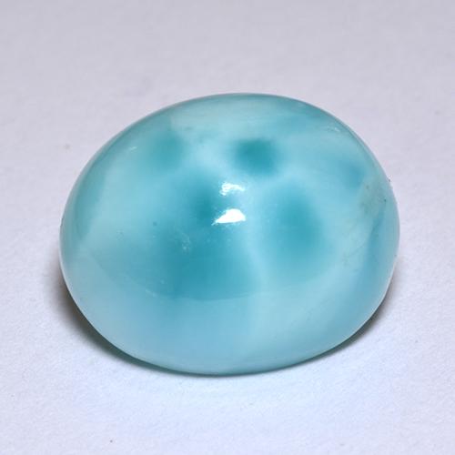 Натуральный синий ларимар 4,78 карата огранка овал, непрозрачный