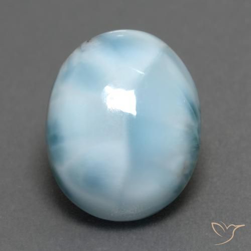 5.08ct Натуральный Светло-синий Ларимар, Овал, Непрозрачный