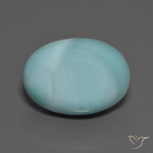 5.28ct Натуральный Светло-синий Ларимар, Овал, Непрозрачный