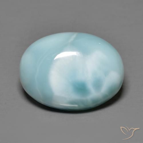 9.84ct Натуральный Светло-синий Ларимар, Овал, Непрозрачный