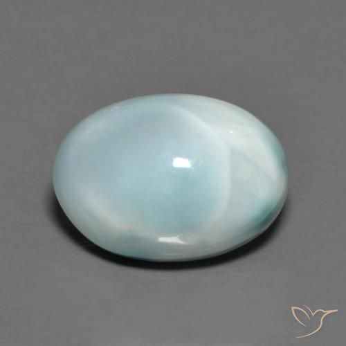 7.68ct Натуральный Светло-голубой Ларимар, Овал, Непрозрачный