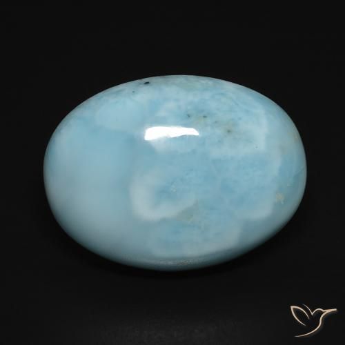 16.50ct Натуральный Светло-зеленовато-синий Ларимар, Овал, Непрозрачный