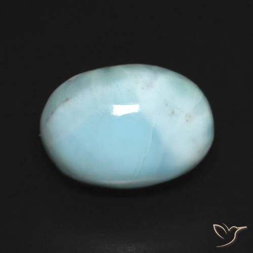 7.63ct Натуральный Сине-зеленый Ларимар, Овал, Непрозрачный