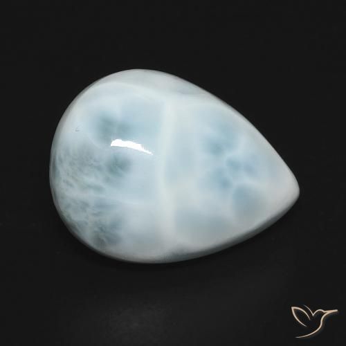 7.88ct Натуральный Сине-зеленый Ларимар, Форма груши, Непрозрачный