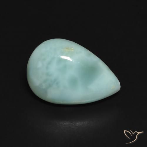 2.15ct Натуральный Buish Green Ларимар, Форма груши, Непрозрачный