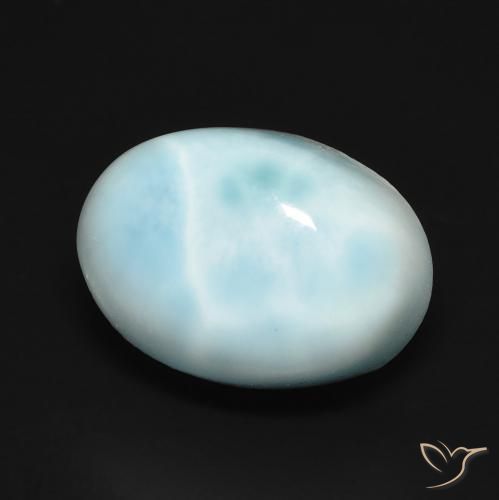8.99ct Натуральный Светло-зеленовато-синий Ларимар, Овал, Непрозрачный