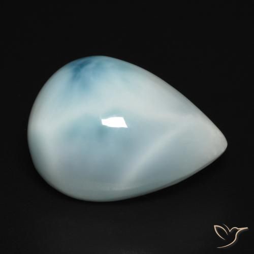 9.45ct Натуральный Сине-зеленый Ларимар, Форма груши, Непрозрачный