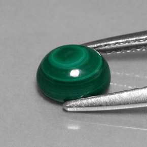 1.22 карата, натуральный Зеленый различных оттенков Малахит, Огранка Овал, Непрозрачный