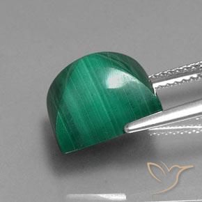 Натуральный зелёный малахит 9,78 карата багет, непрозрачный