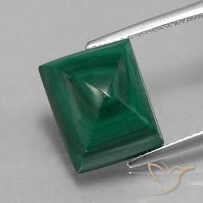 13.07ct Натуральный Зеленый Малахит, Огранка Багет, Непрозрачный